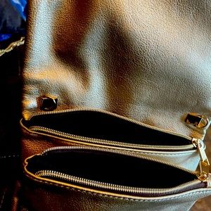 Small gold purse with gold strap